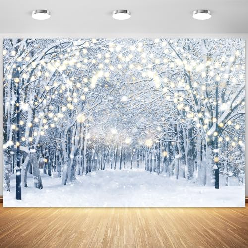Livucee 7x5ft Winter Snowy Scene Photography Backdrop 6s9nu