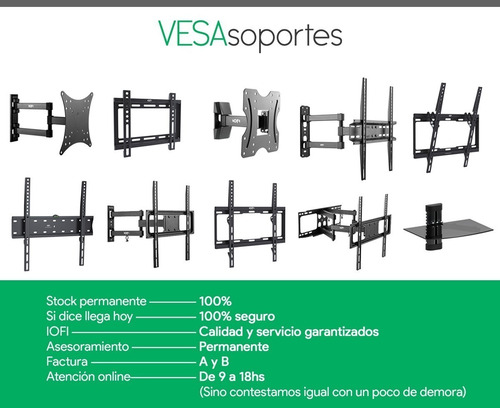 Imagen 5 de 6 de Soporte 4 Monitores Tv Led Lcd Para Escritorio 13 A 27