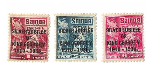 Samoa Dep. Britanica Rey Jorge V Serie Nueva 3v 118/20   