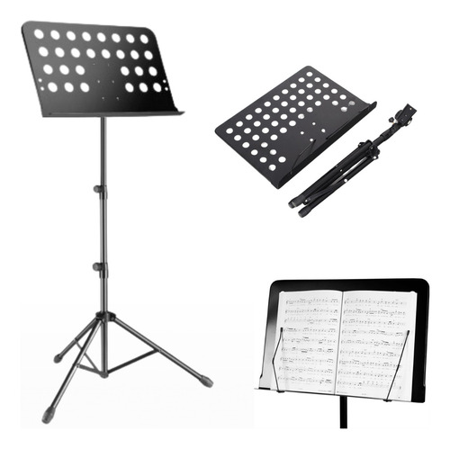 Estante Partitura Reforçada Maestro Pastas Músicos + Capa