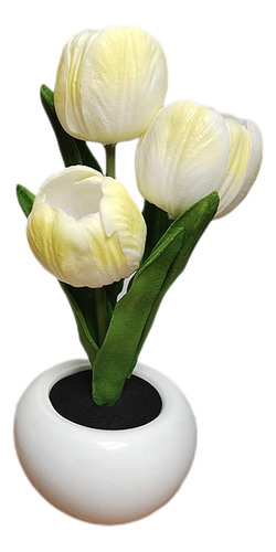 Luz De Noche Flores Artificiales Luz Led Tulipanes Amarillos