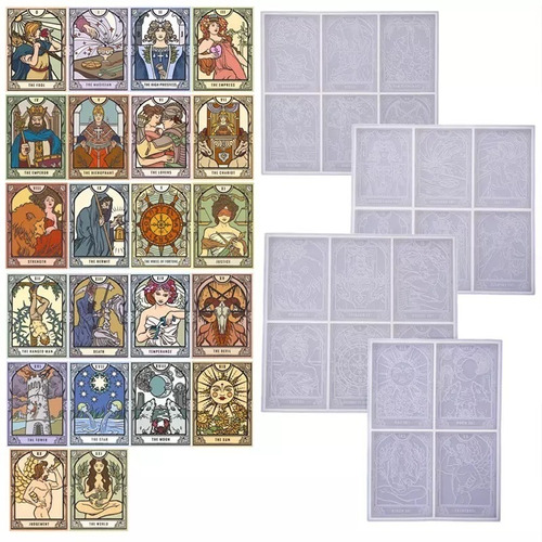 Cartas Tarot  Molde Resina Epoxi Poliester Artesania