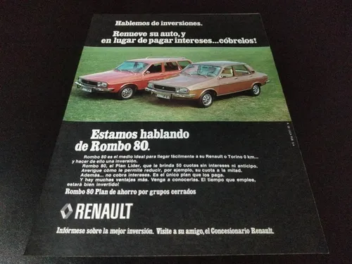 comprar (pa569) Publicidad Clipping Renault * Plan Rombo * 1978