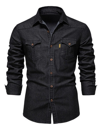 Camisa De Vaquero Casual Para Hombres