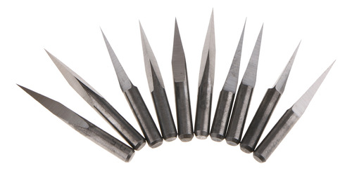 10 Piezas 3.175 Mm De Acero De Tungsteno Grabado 10 Grados