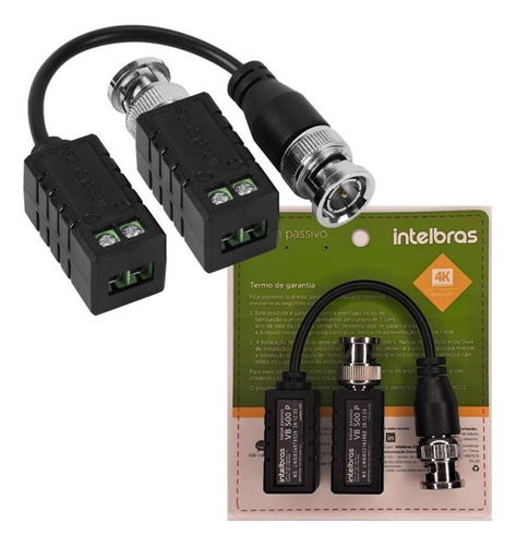 Balun De Vídeo Vb 500p Intelbras Com Qualidade Para Ate 300m