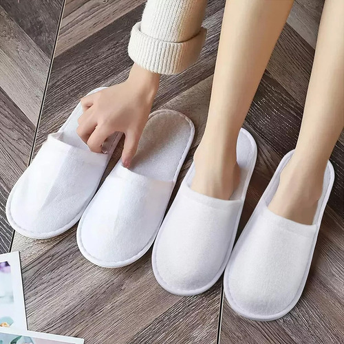 12 Pares Zapatillas De Desechables For Invitado Viaje Hotel