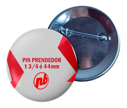 Imagen 3 de 7 de Pin Prendedores Publicitarios 1 3/4 O 44mm X 250 Unidades
