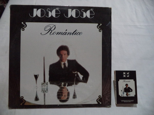 Jose Jose Romantico Lp Y Cassette Tape Vinilo Translucido