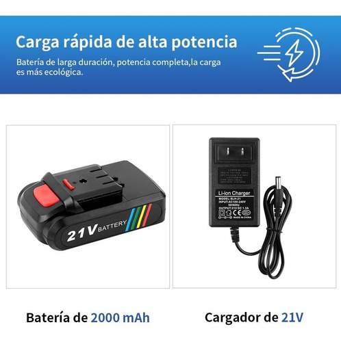 Taladro Inalámbrico Destornillador Atornillador Eléctrico V6 Color Azul Frecuencia 21v