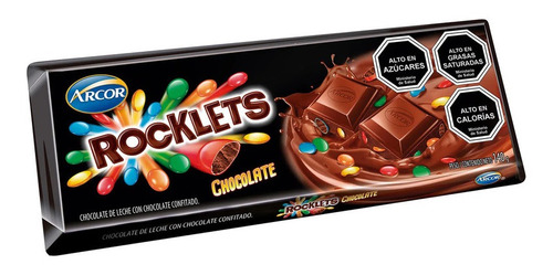 Chocolate Rocklets De Mani O Leche 125-130 G(3 Unidad)-super