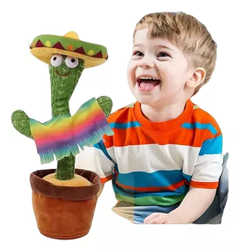 Juguete de cactus bailarín que habla para bebés de 6 a 12 meses, juguete  que imita el cactus bailarín repite lo que dices y graba con 10 canciones  en