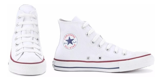 All Star Branco Cano Alto Feminino - Sapatos com o Melhores Preços no Mercado Livre Brasil
