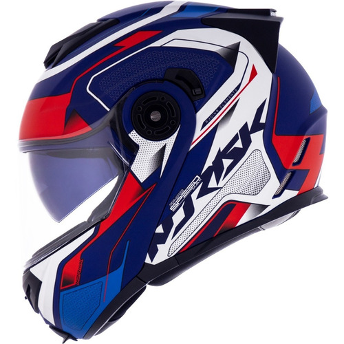 Capacete Norisk Articulado Ff345 Speedmax Mat Blue White Red Cor Azul/Branco/Vermelho Tamanho do capacete 61-62XL