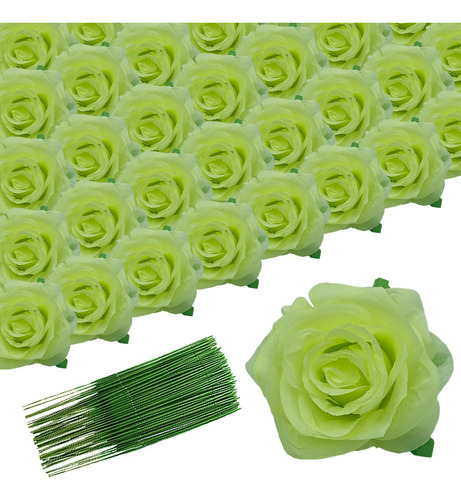 Fagushome 30 Pcs Cabezas De Rosas Artificiales Para Decoraci