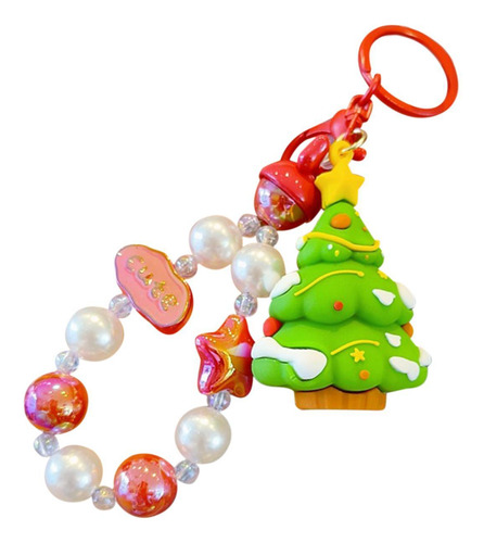 Llavero Navideño Con Cuentas, Pulsera Para Niñas, Niños,