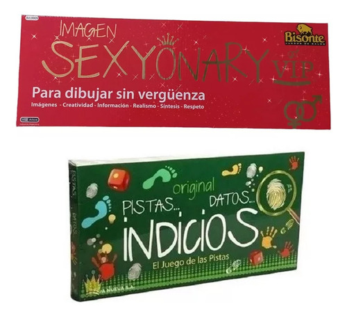 Combo Juego Mesa Sexionary Vip + Indicios El Juego De Pistas