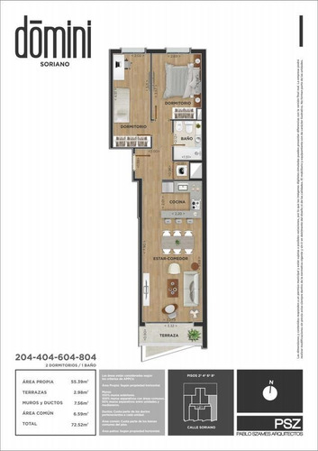 Imagen 3 de 10 de Domini Soriano | Venta Apartamento 2 Dormitorios En Centro Estrena 2023!