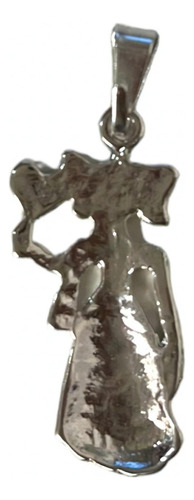 Pingente Imagem De Iemanjá 2,8 Cm Metal Niquelado Cor Prateado