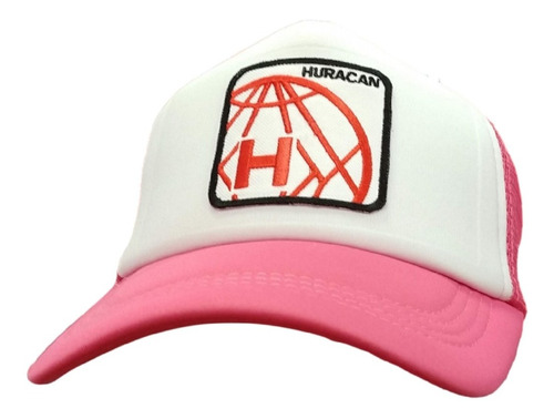 Imagen 5 de 7 de Gorra Trucker Globo 2 Bordado Huracán Rosa