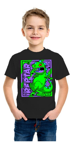 Playera Infantil Reptar Los Rugrats Caricatura Retro 90´s 2