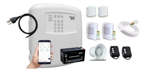 Kit Alarme Alard Max 4 Com Modulo Wifi Configurado Plug P2