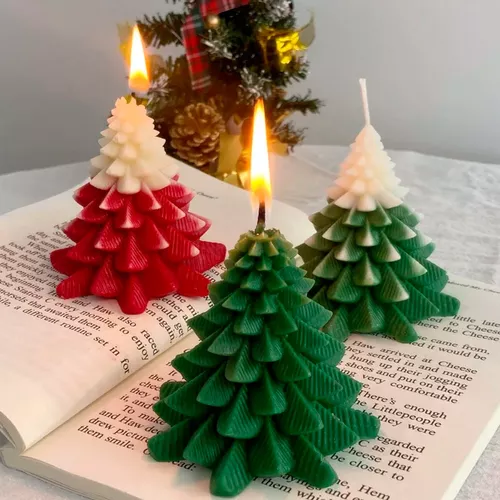 Molde Silicona Arbol De Navidad Para Vela