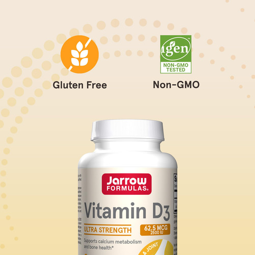 Suplemento Jarrow Formulas Vitamina D3 2500 Ui Softgels 100