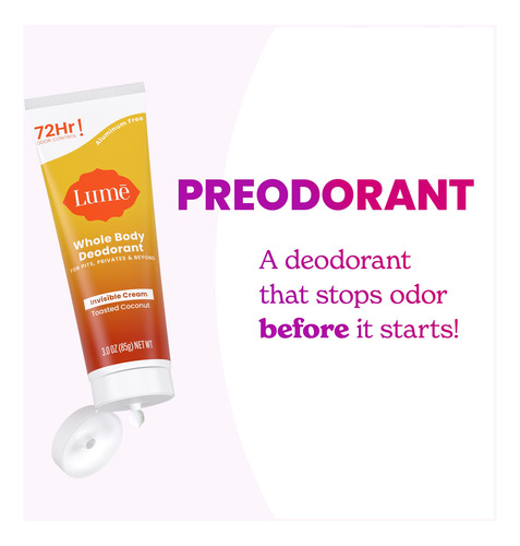 Desodorante Lume Crema Invisible Para Todo El Cuerpo, 90 Ml