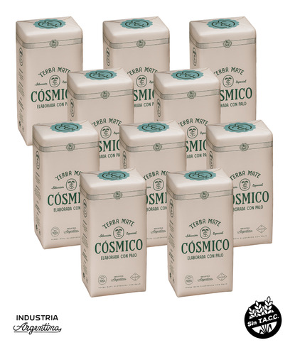 Yerba Mate Cosmico Suave 500g Sin Tacc Pack X 10 Uds