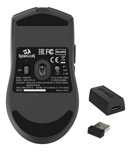 Mouse Gamer Redragon King Pro Preto M916-pro-1k