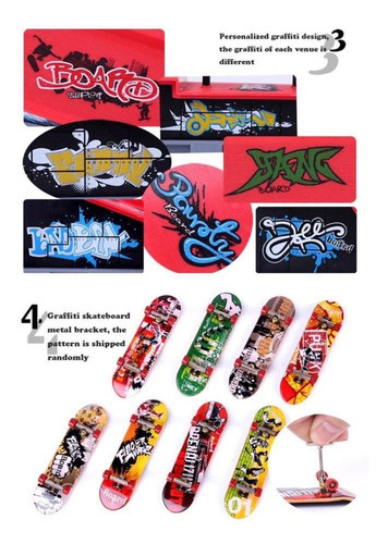 Tabla Fingerboard Skate Finger Track Radical, 3 módulos A, D E