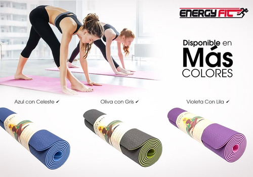 Imagen 4 de 8 de Mat Yoga Tpe Caucho Colchoneta Pilates 10mm 180x80 + Bolso