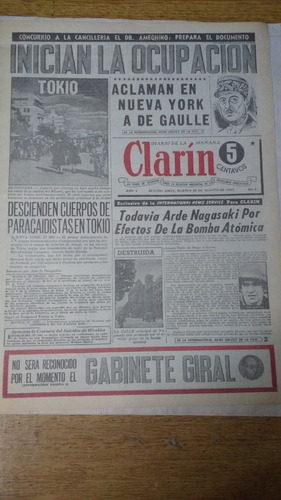 Diario Clarin 2002 Grandes Hechos Siglo Xx Clarin 1945 N° 1 