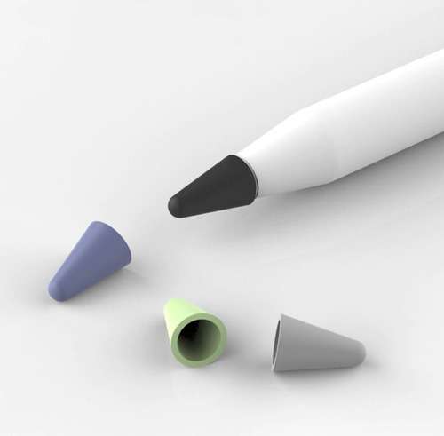 Imagen 3 de 5 de Pack 10 Fundas Protectoras Para Punta Lápiz Apple Pencil 1/2