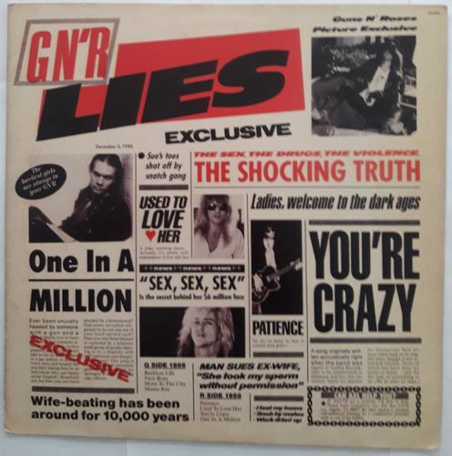Lp Vinil (g+/vg) Guns N' Roses G N' R Lies Ed Br 89 S/enc