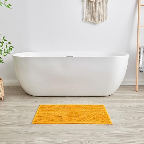 Alfombra De Baño De Chenille Con Textura De Gofre Suave Con
