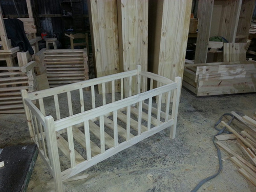 Cama Cuna Niños De Madera