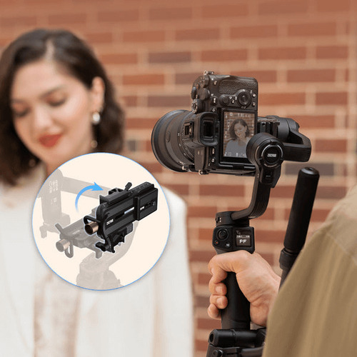Estabilizador de cardán Zhiyun Weebill 3s Combo LED con mango en E, color negro