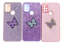 Comprar Funda De Mariposa Con Brillo Para Motorola G10 G20 G30 Lila