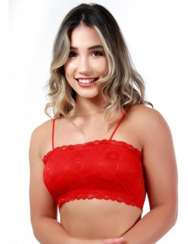 Top Faixa Com Bojo Renda Moda Blogueira