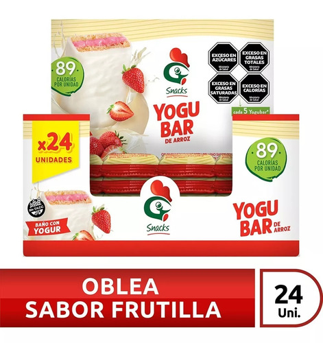 Oblea Yogubar De Arroz Gallo Snacks X 24 Unidades