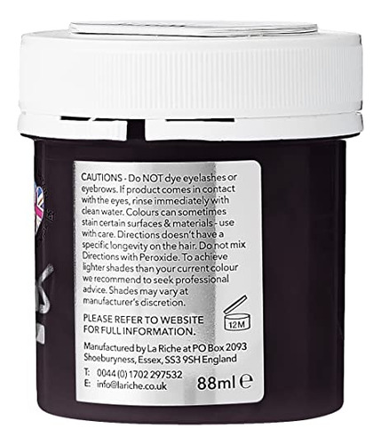 Tinte Para El Cabello La Riche Directions Rubine, 88 Ml, En