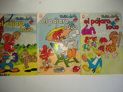 Tres Revistas Comics Mexicanas El Pájaro Loco,  W Lantz