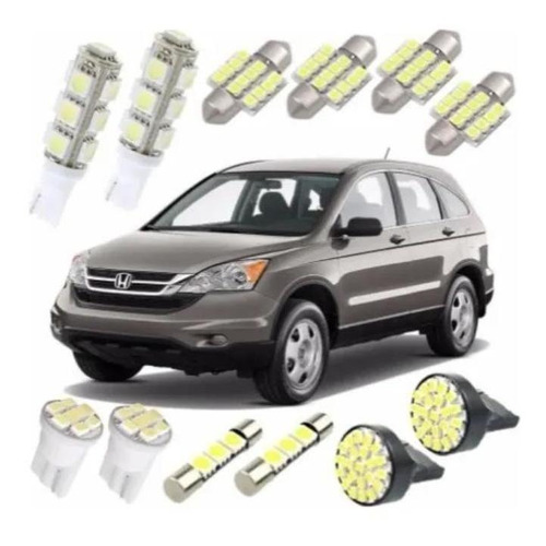 Kit Lampadas Led Crv 2007 2011 Luz Pingo Teto Placa Ré