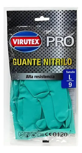 Guantes Virutex Nitrilo Verde Talla L 1 Par