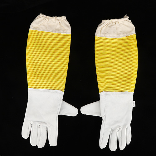 Par De Guantes Protectores De Apicultura De Malla Larga Tran