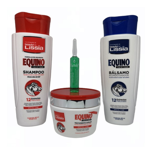 Kit Shampoo Y Acondicionador Equino Cola - mL a $35