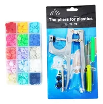 Comprar Kit Colocadora  De Broches Plasticos + Caja De Snaps X 150u