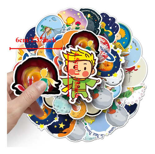 50 Calcomanías Sticker Impermeables De El Principito.